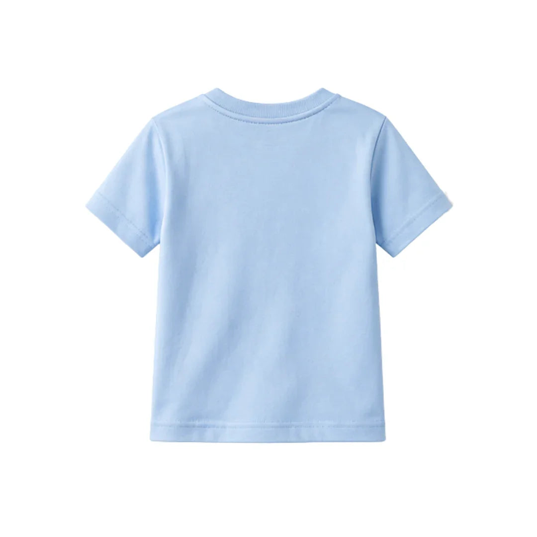 YO! TOYS Kids Graphic Cotton T-Shirt – White Short Sleeve Crew Neck