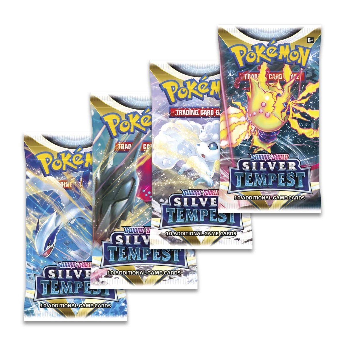 Pokemon TCG: Sword & Shield - Silver Tempest Booster 4 Pack Art Collection