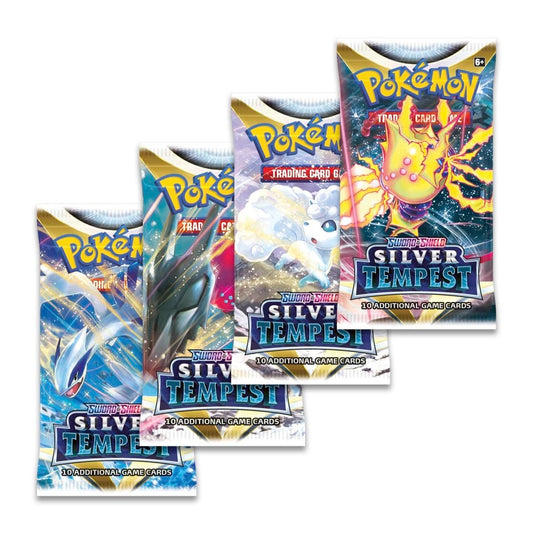 Pokemon TCG: Sword & Shield - Silver Tempest Booster 4 Pack Art Collection