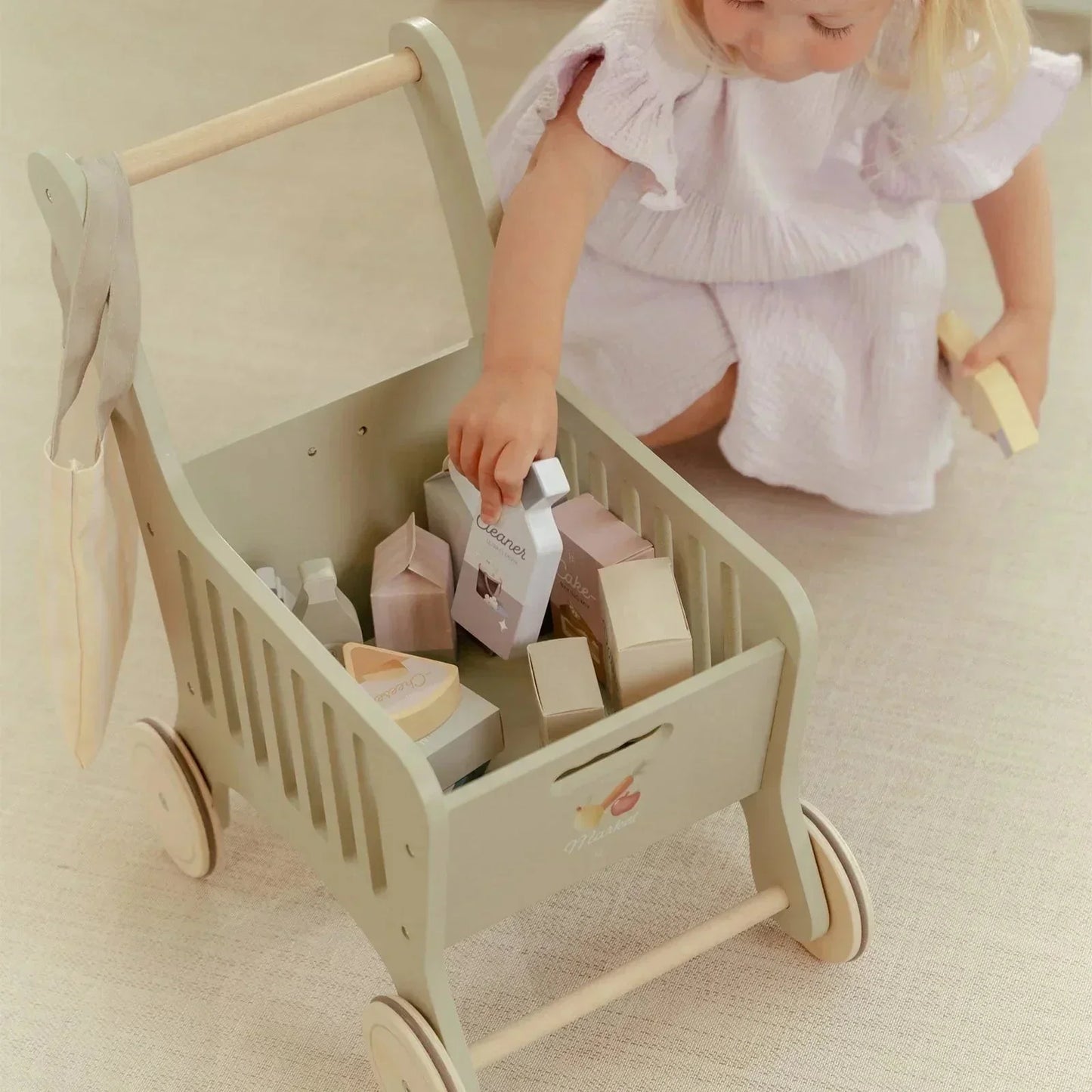 Little Dutch Wooden Shopping Cart